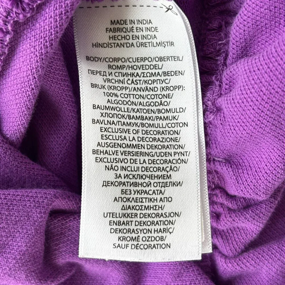 Polo Ralph Lauren Girls Purple Polo Dress 6X Short Sleeve Ruffle Hem